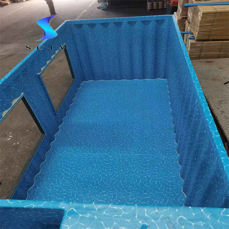 山東濟寧集裝箱膠膜施工完成